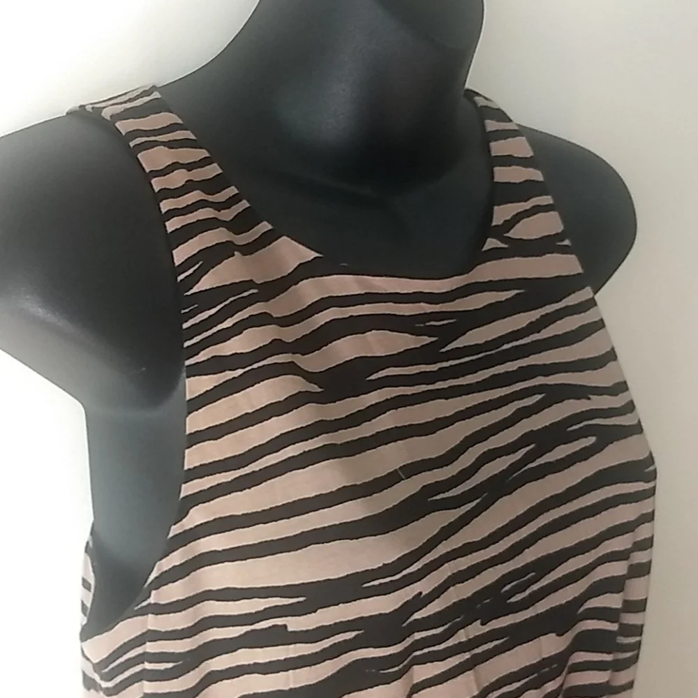 Loft sleeveless Animal Print Knit Dress